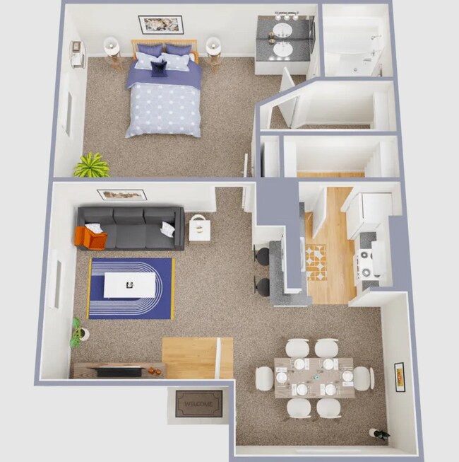 1B Classic 1208 floor plan